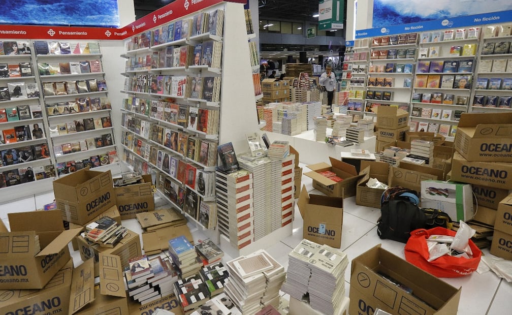 Guadalajara, Jalisco 24/11/2023 Aspectos del montaje de la feria internacional del libro de Guadalajara que se inaugurará el día de mañana. Foto: Fernanda Rojas/EL UNIVERSAL.