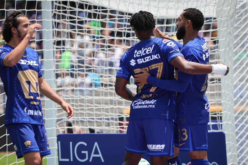 Pumas en festejo de gol, durante la fase regular del torneo Clausura 2026 de la Liga MX - Foto: Luis Camacho/EL UNIVERSAL