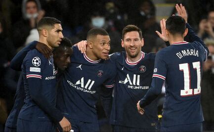 Messi y Mbappé brillan en goleada del PSG en la Champions League