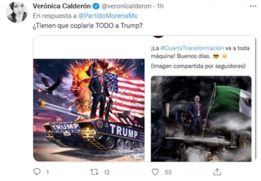 Morena difunde imagen de AMLO “a toda máquina” con la 4T… con mucho humo y la elimina