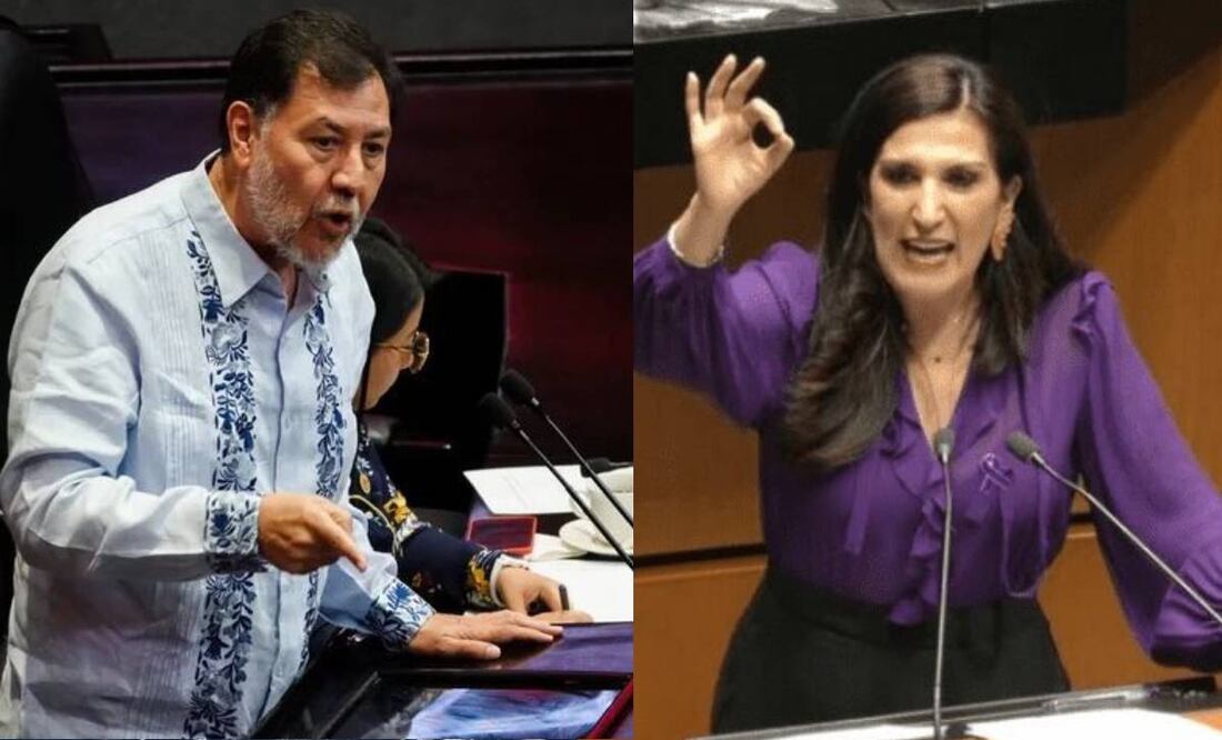 Gerardo Fernández Noroña y Kenia López Rabadán. Foto: Especial