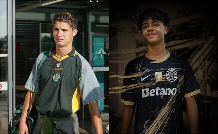 Sporting Lisboa lanza uniforme en homenaje a Cristiano Ronaldo; la indumentaria fue modelada por su hijo