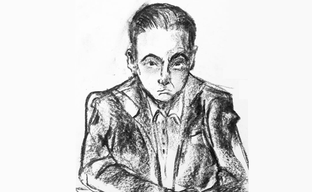 Roberto Borge en audiencia. Ilustración de Rosario Lucas para EL UNIVERSAL