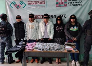 Caen en Chiapas cinco presuntos integrantes del CJNG; todos son originarios de otros estados