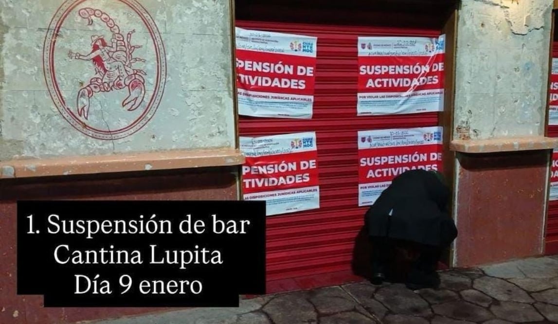 Reponen sellos y detienen a una persona en cantina de la Cuauhtémoc; refuerzan verificaciones. Foto: Especial