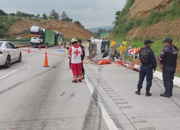 Accidente en la México-Puebla deja 3 personas muertas y 6 heridas