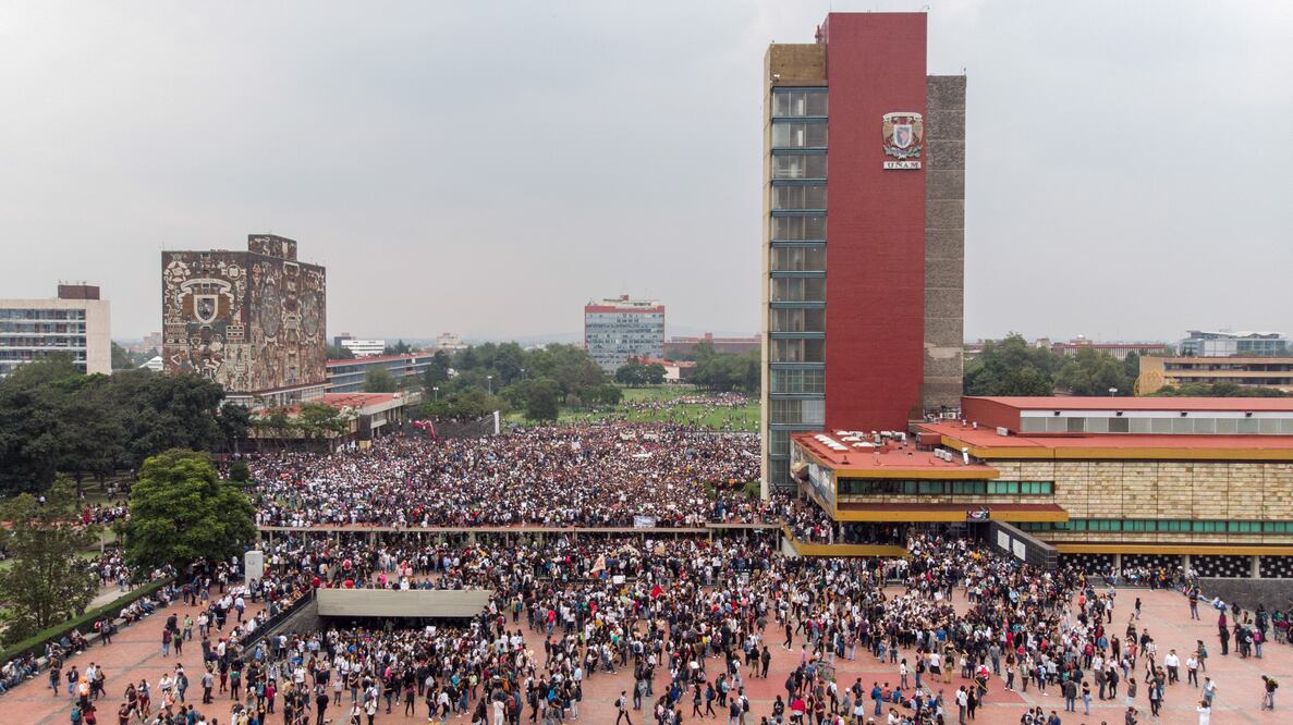 Marcha de estudiantes contra la violencia en CU. Foto: Archivo