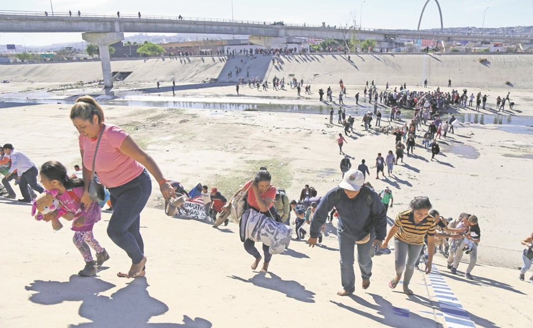 Migrantes en la frontera norte de México. Foto: Archivo/EL UNIVERSAL 
