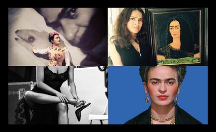 Salma Hayek dresses in the style of Frida Kahlo