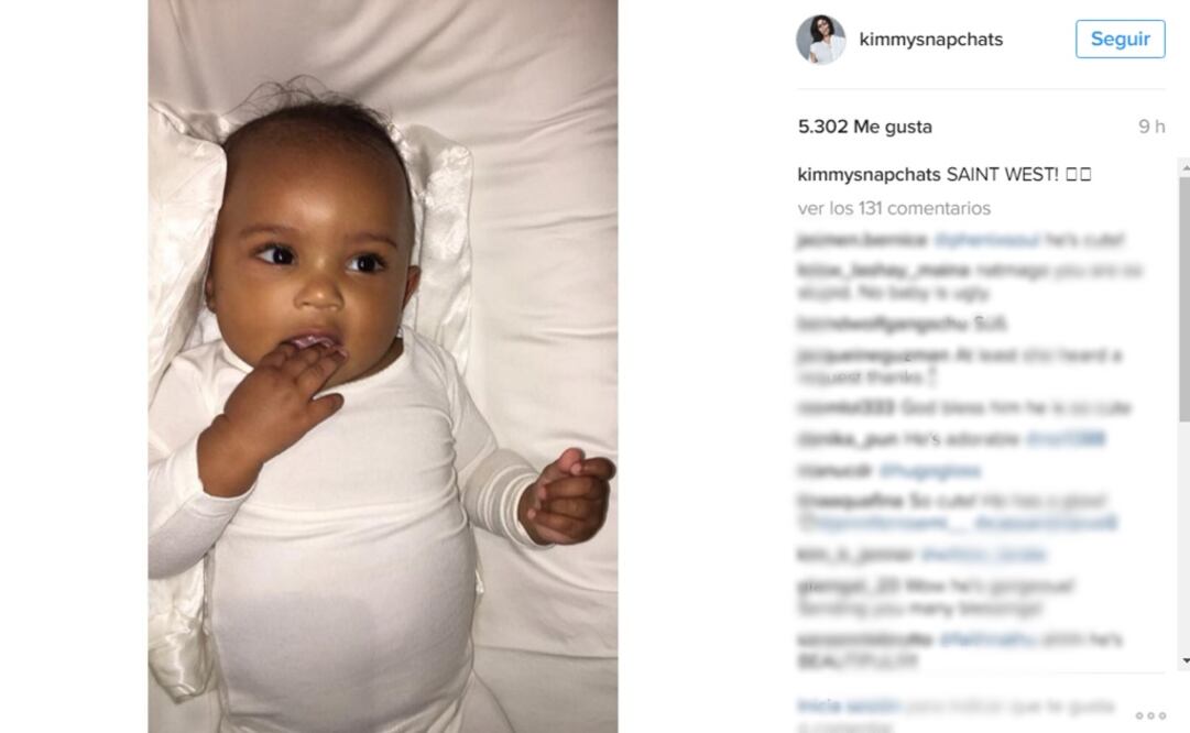 La tierna foto del hijo de Kim Kardashian