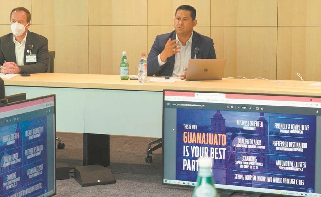 El gobernador Diego Sinhue Rodríguez realiza una gira de promoción de inversión por Europa. Foto: ESPECIAL