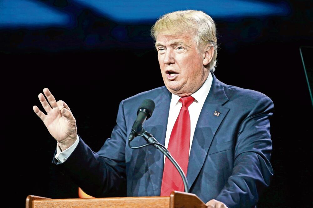 Donald Trump, virtual candidato republicano a la Casa Blanca, durante un acto de campaña en Denver, Colorado, el viernes pasado (DAVID ZALUBOWSKI. AP)