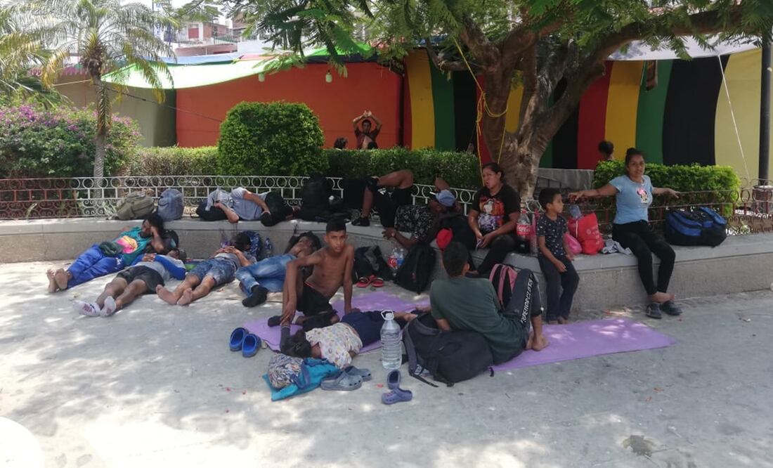 Llegan 300 extranjeros del "Viacrucis del Migrante" a la ciudad de Santo Domingo Tehuantepec. Foto: Alberto López Morales