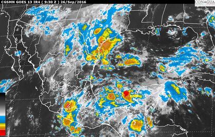 Prevén tormentas en Tamaulipas, SLP, Hidalgo y Veracruz