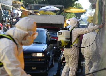 Sanitizan Mercado Sonora para evitar contagios de Covid-19 por aglomeraciones