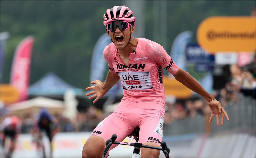 Isaac del Toro ganó la etapa 17 del Giro de Italia. FOTO: AFP