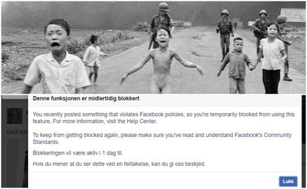 Facebook se retracta por foto de "La niña del napalm"