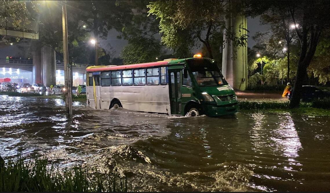 Fuertes lluvias en la Ciudad de México. Foto: Valente Rosas/EL UNIVERSAL