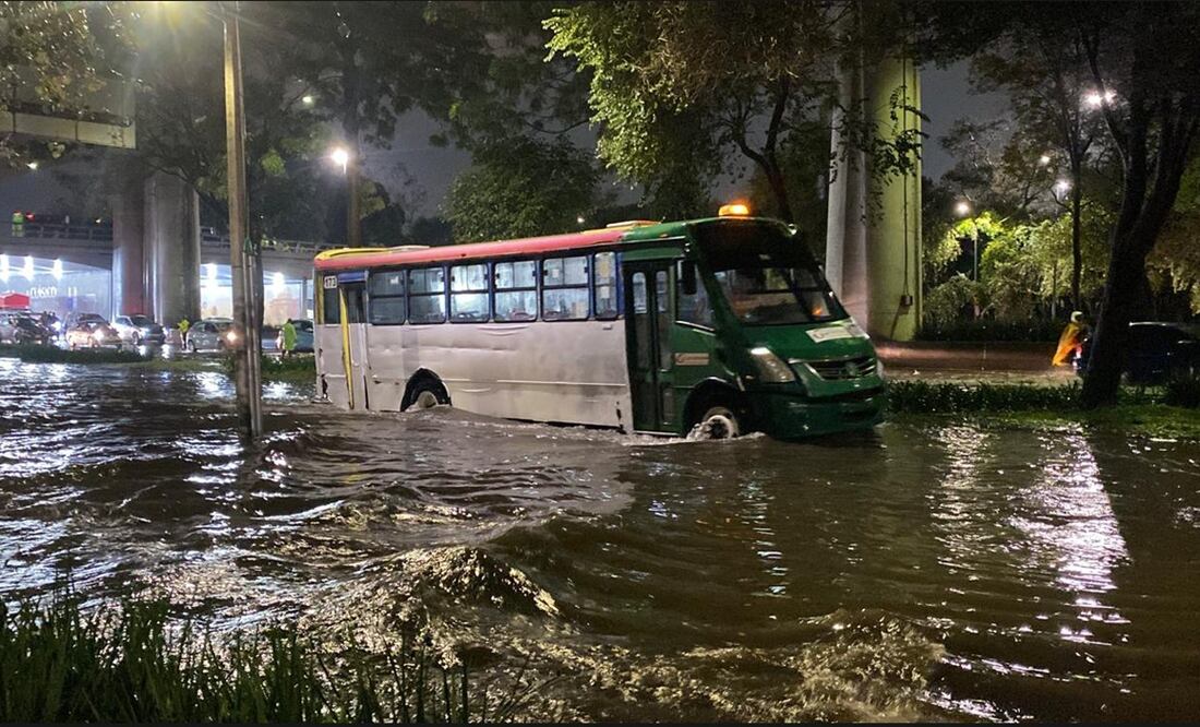 Fuertes lluvias en la Ciudad de México. Foto: Valente Rosas/EL UNIVERSAL