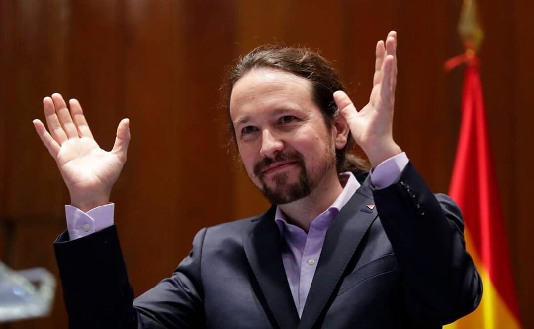 Pablo Iglesias con su carecterística cola de caballo. Foto: Archivo/Agencias