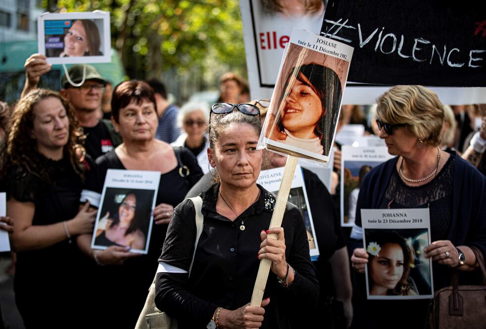 Protesta en Francia contra asesinato de mujeres (Foto: EFE)