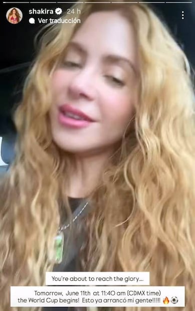 Shakira un día antes de la inauguración del Mundial 2026.
Captura de pantalla del video compartido por la cantante en su Instagram.