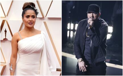 Salma Hayek conoce a Eminem, hace el oso y él se aterroriza