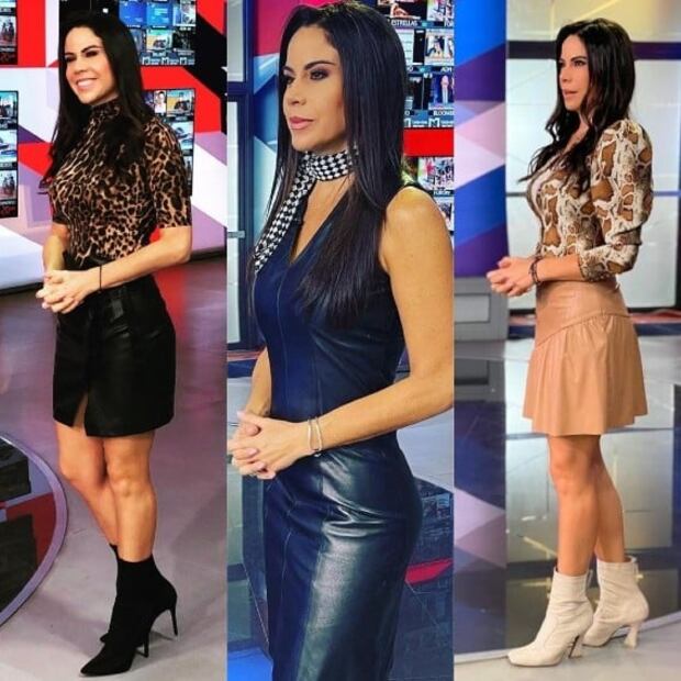 Paola Rojas deslumbra con minifalda de cuero ideal para la temporada 