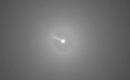 Captan choque de materia en un agujero negro