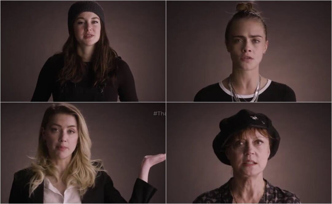 Shailene Woodley, Cara Delevingne, Amber Heard y Susan Sarandon participaron en el video (Foto: Especial)