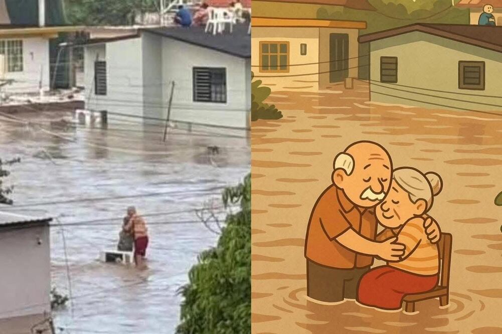 Imágenes en redes de las inundaciones en Poza Rica. Foto: X