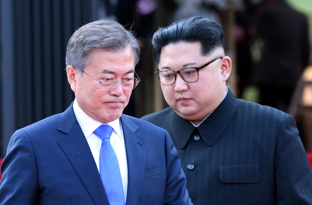 El presidente surcoreano, Moon Jae-in, y el líder norcoreano, Kim Jong-un (Foto: EFE)