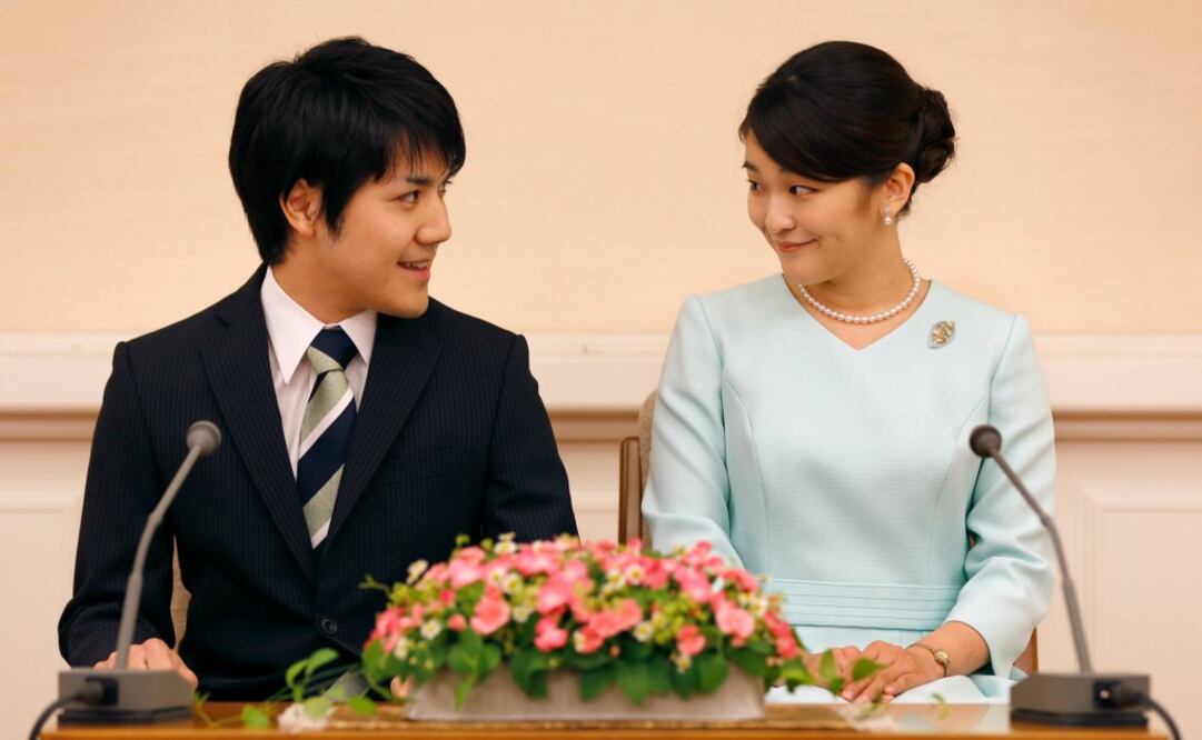 La princesa japonesa Mako junto a su prometido, Kei Komuro. Foto: AP