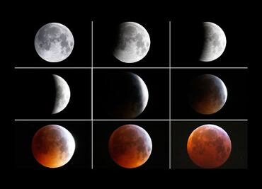 Así se vio la “Luna de sangre” la noche del domingo