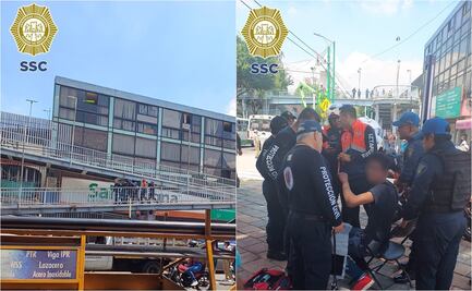 Policías evitan que un hombre se arroje desde un puente en Iztapalapa