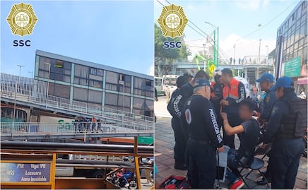 Policías evitan que un hombre se arroje desde un puente en Iztapalapa