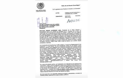 Presidente de San Lázaro vuelve a denunciar al INE, ahora ante la Corte por prohibición de propaganda
