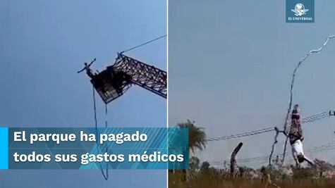 ¡Por un pelo! Turista salta de bungee en Tailandia; se rompe la cuerda y sobrevive 