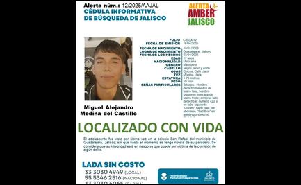 Localizan con vida a estudiante de preparatoria de la Universidad de Guadalajara desaparecido hace 3 meses