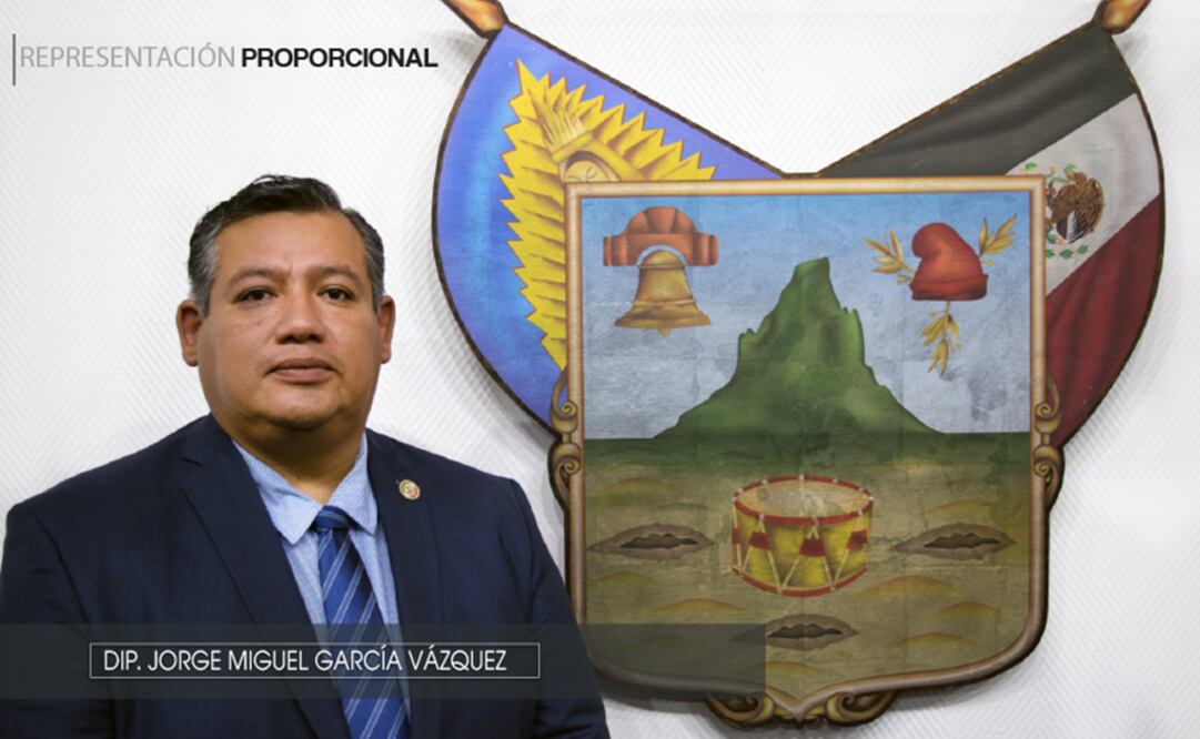 Jorge Miguel García Vázquez, diputado hidalguense. (FOTO: Congreso de Hidalgo)