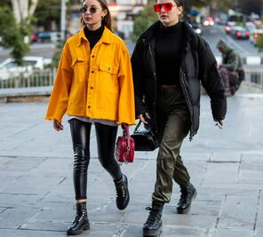Las botas militares invaden los looks invernales 