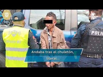 Capturan a un sujeto por robar un corte de carne y un teléfono celular