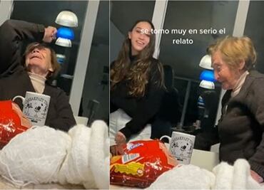 VIDEO: Abuelita recrea golazo de chilena de Lionel Messi