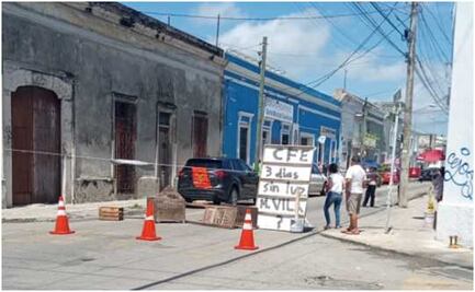 Regresan apagones en Yucatán; vecinos bloquean varias colonias de Mérida