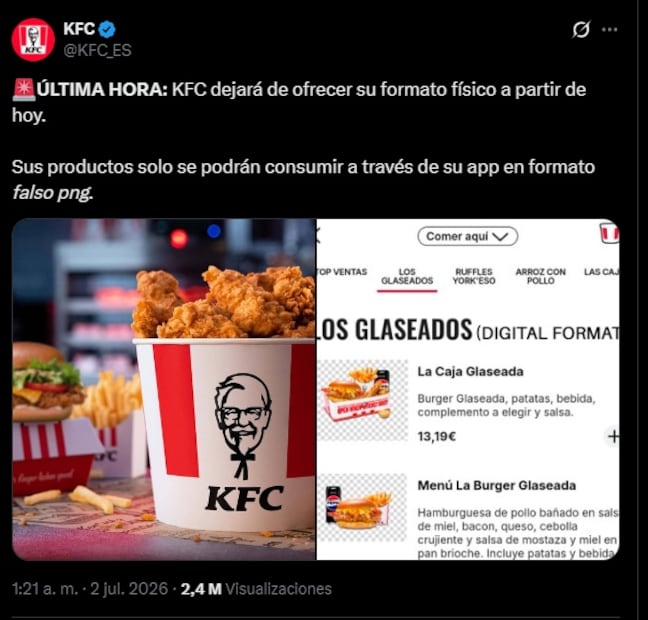 KFC se burla de PlayStation. Foto: Captura de pantalla