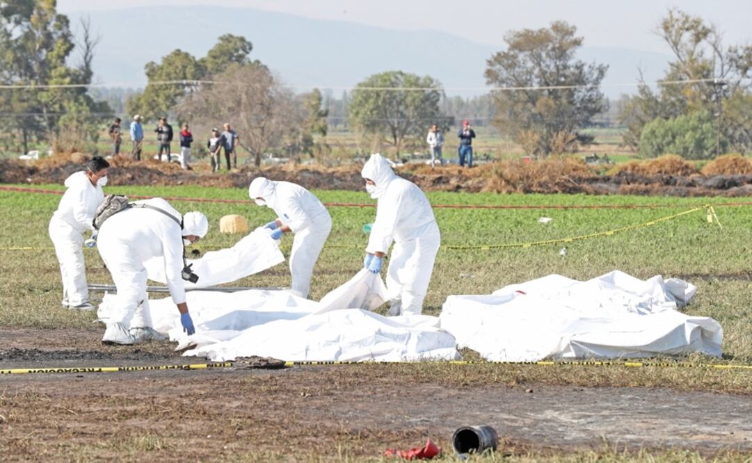 Hasta la noche de ayer lunes la cifra de víctimas en Tlahuelilpan era de 91 muertos. (VALENTE ROSAS. EL UNIVERSAL)