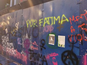 Fátima, el nombre de la niña fue recurrente en las pintas de la marcha del 8M
