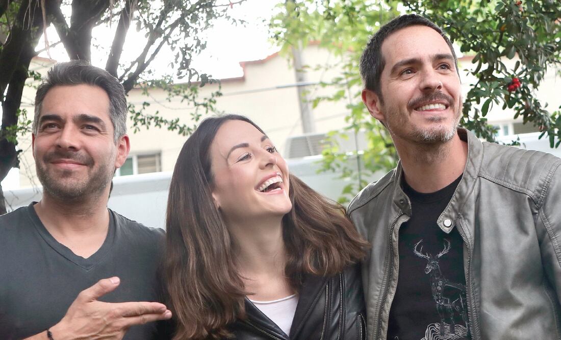 Omar Chaparro, Zuria Vega y Mauricio Ochmann conforman el trío de la historia. Foto: ARIEL OJEDA. EL UNIVERSAL