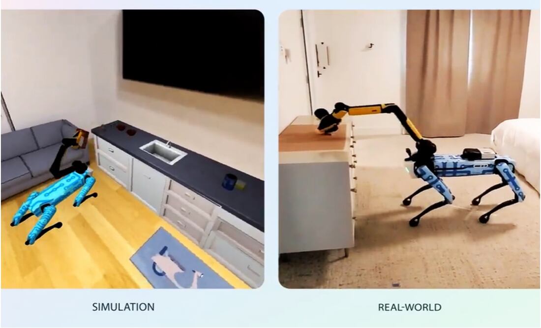 Meta anuncia robots con IA capaces de desarrollar habilidades sensomotoras. Foto: Meta AI