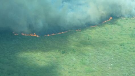 Combaten incendio en Hunucmá, Yucatán